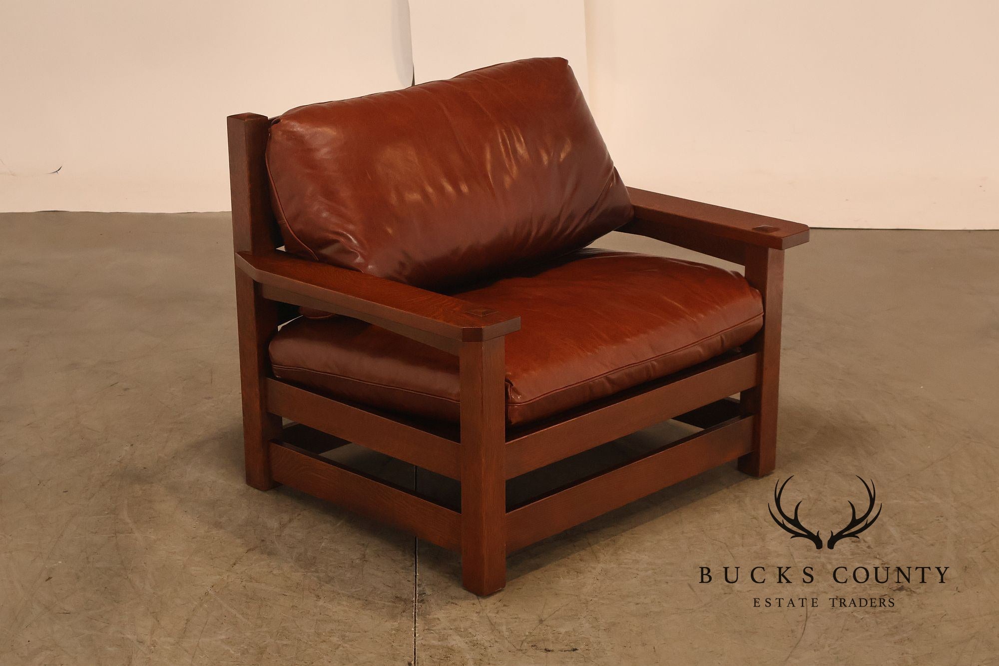 Stickley Mission Collection 25th Anniversary Limited Edition Dalai Lama Eastwood Chair & Ottoman No. 45/100