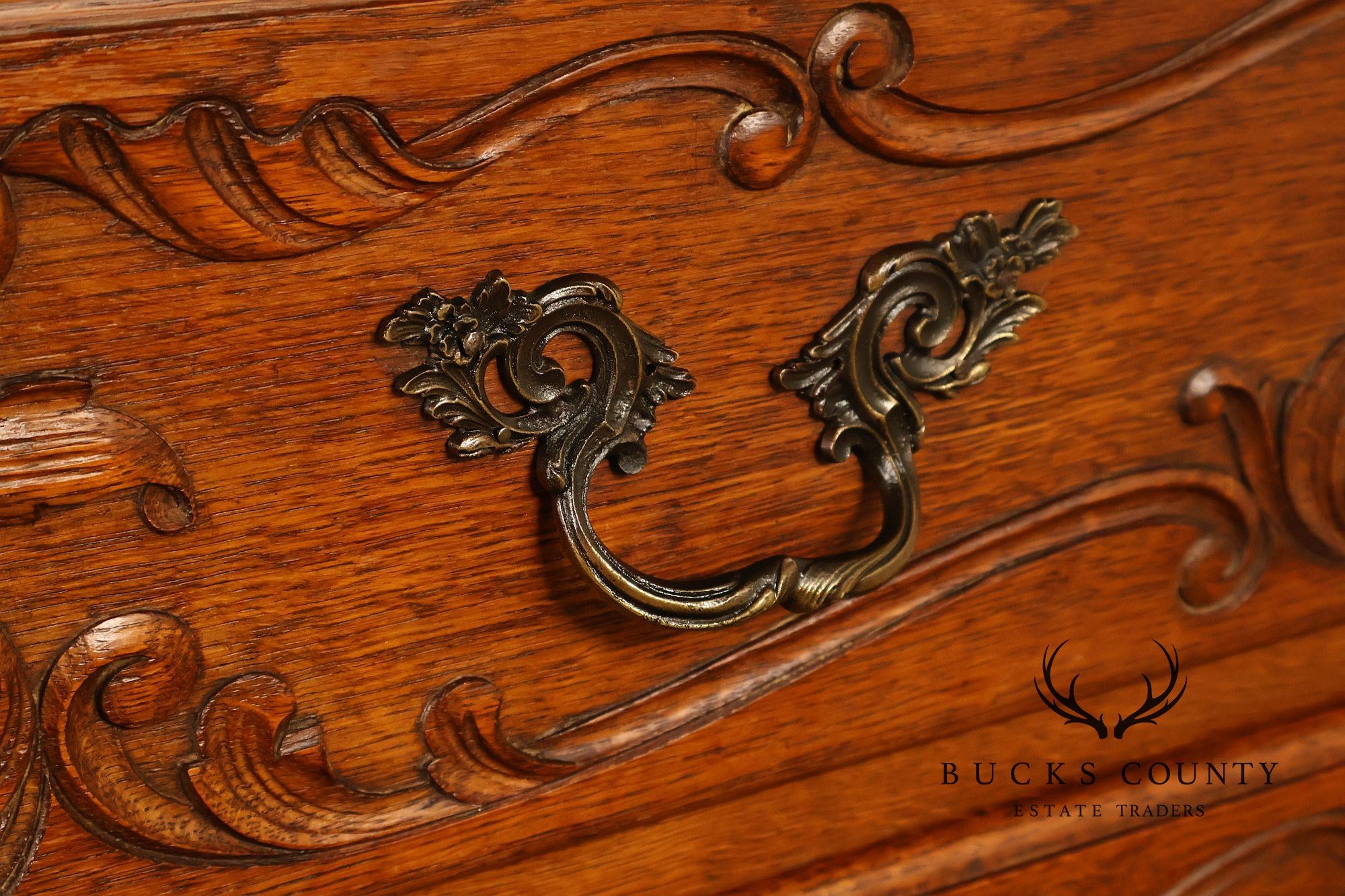 French Louis XV Style Carved Oak Chest Of Drawers