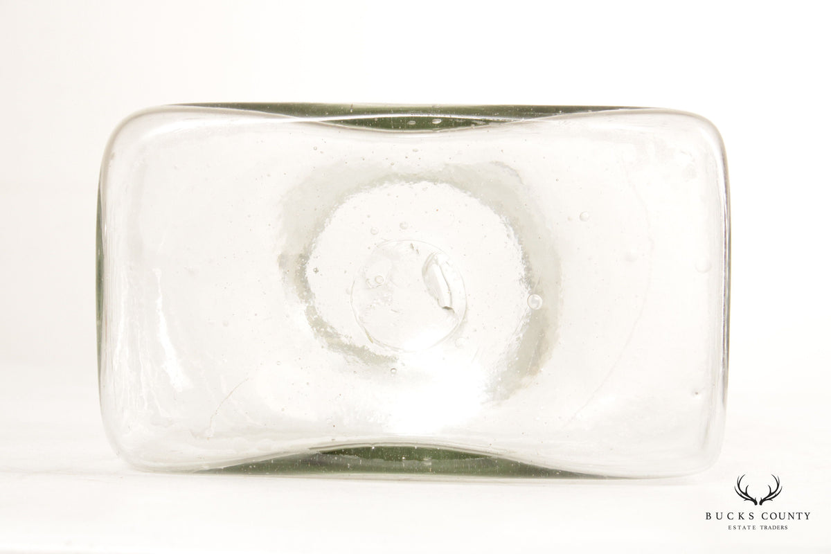 Mexican Vintage Blown Glass Stoppered Bottle or Decanter