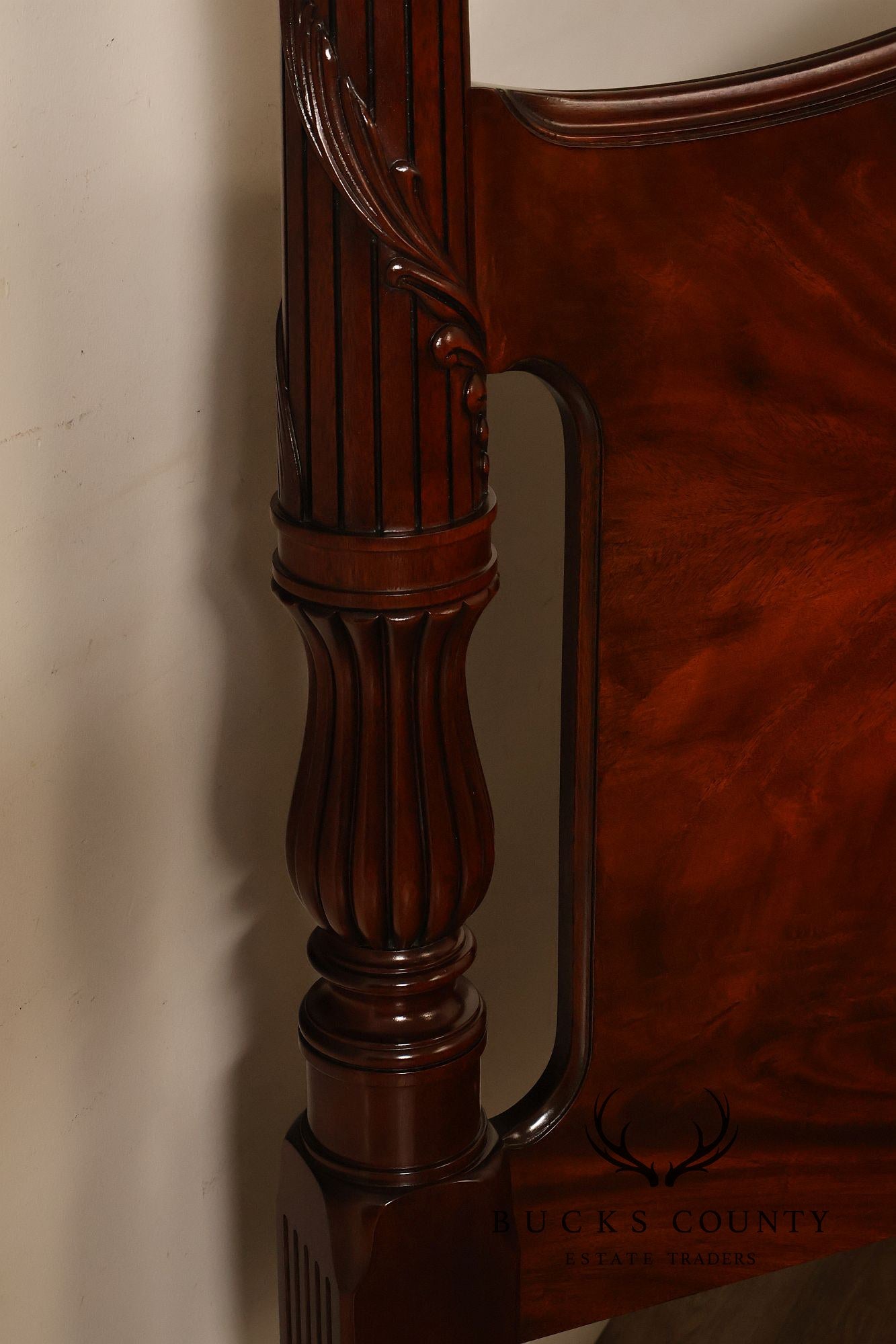 Henkel Harris Carved Mahogany King Poster Bed