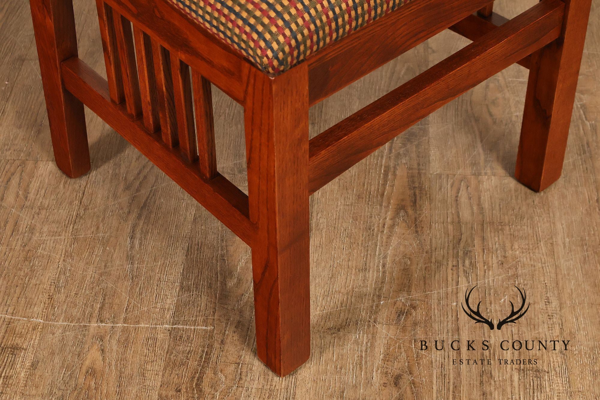 Nichols & Stone Mission Oak Style Set Of Eight Dining Chairs