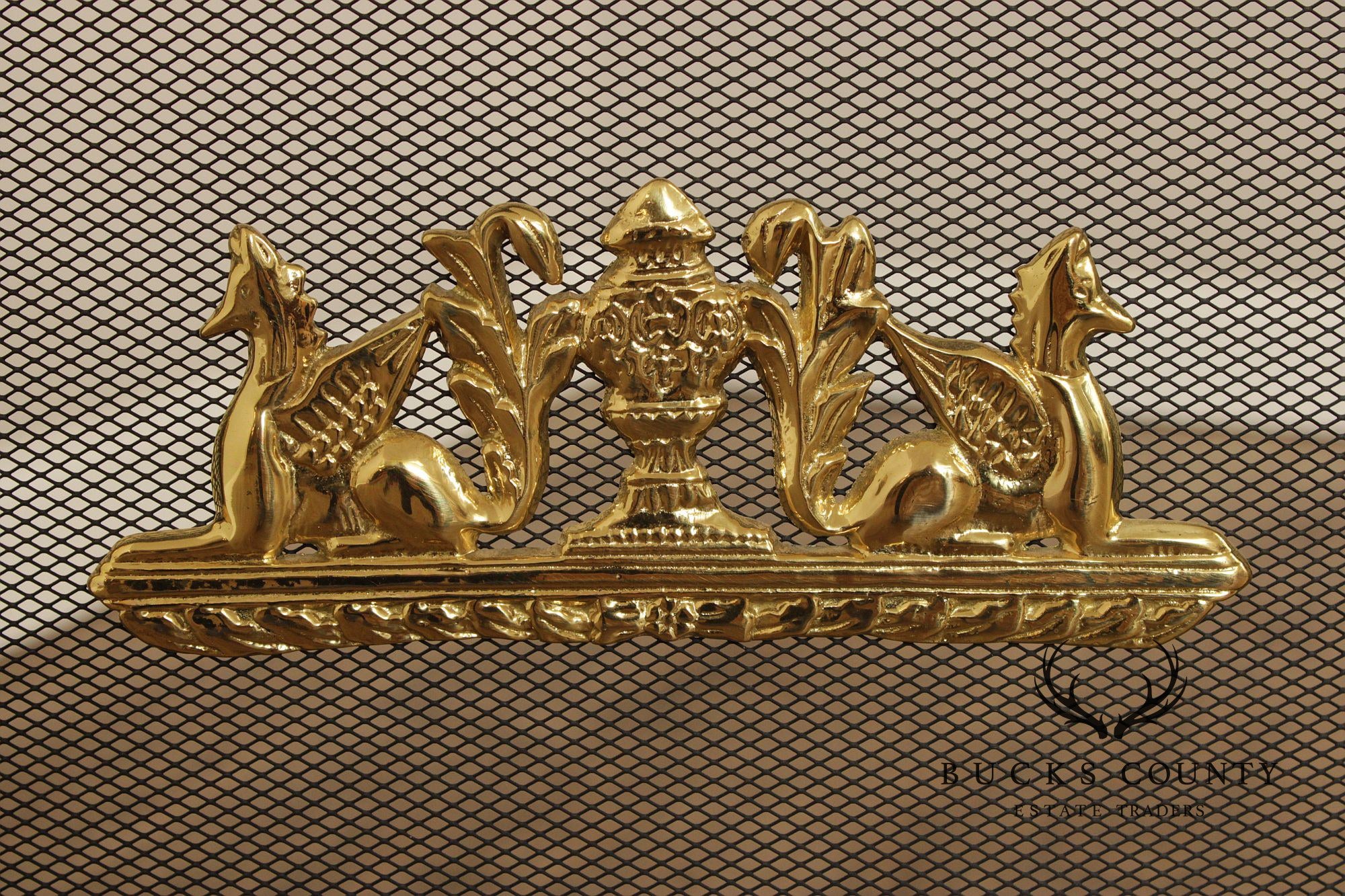 Rococo Style Quality Brass Fireplace Screen
