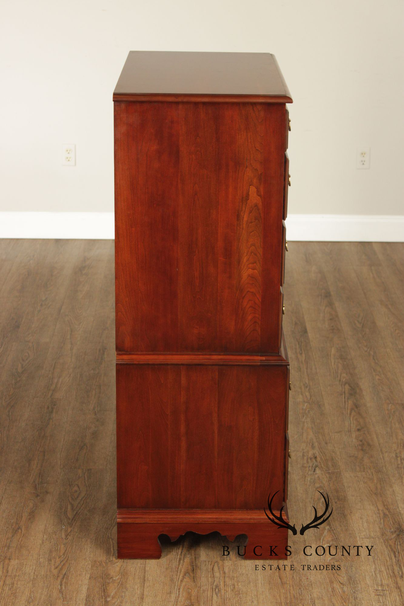 Pennsylvania House Chippendale Style Cherry Chest on Chest