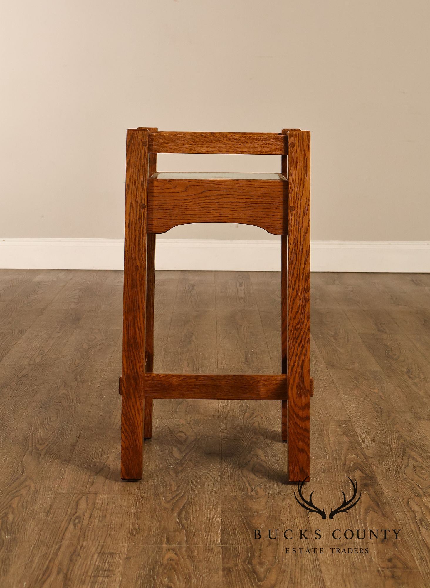 Stickley Mission Collection Oak Tile Top Plant Stand