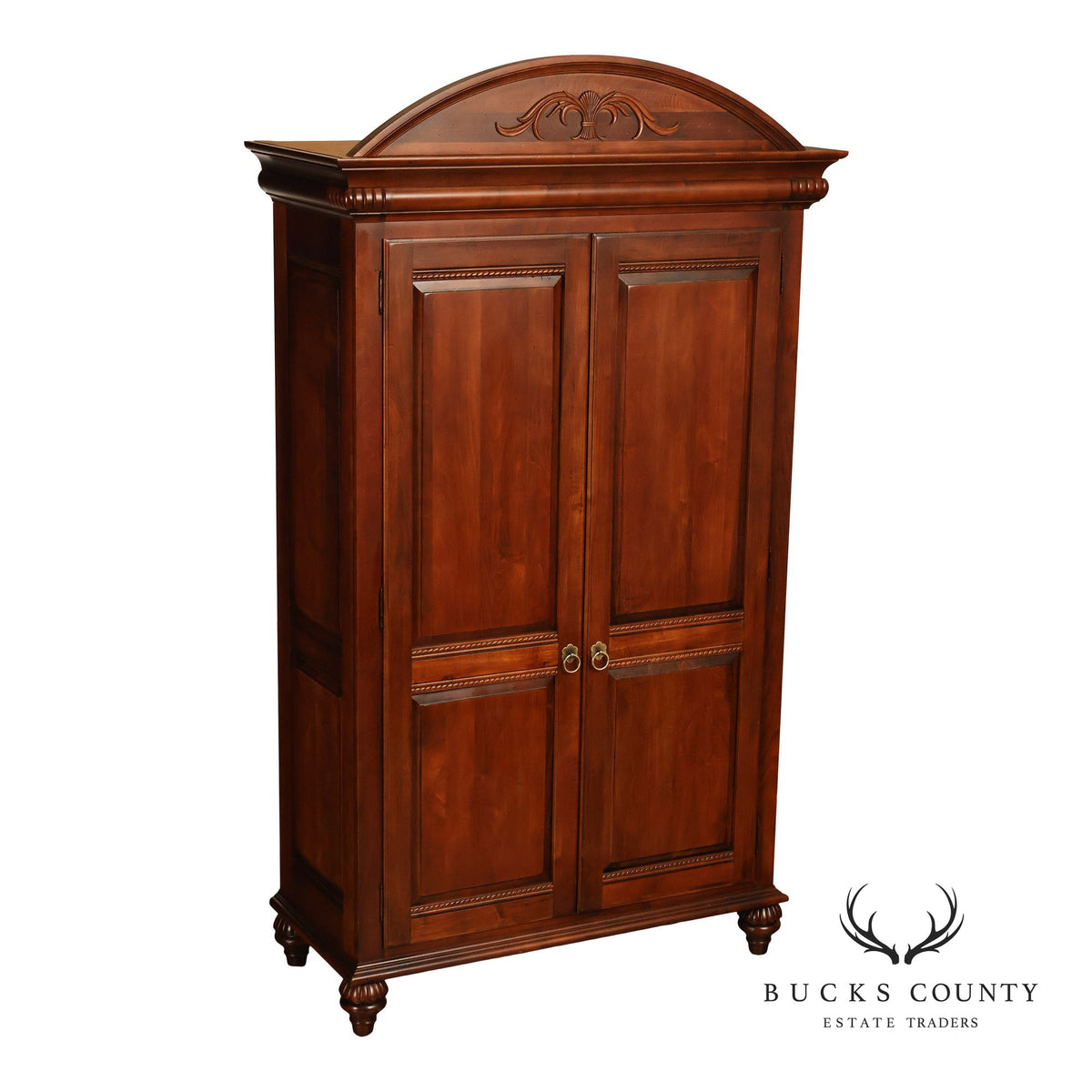 Ethan Allen 'British Classics' Carved Maple And Birch Armoire