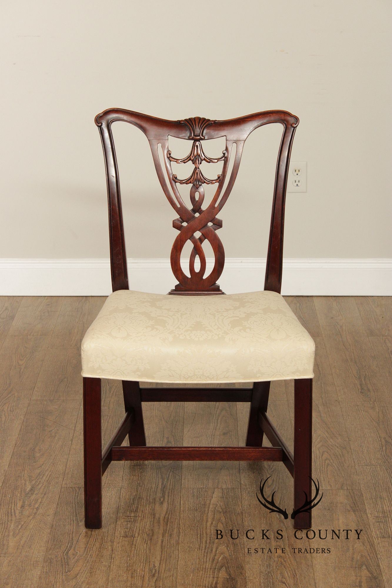 1940's Georgian Style Set of Six Solid Mahogany Dining Chairs