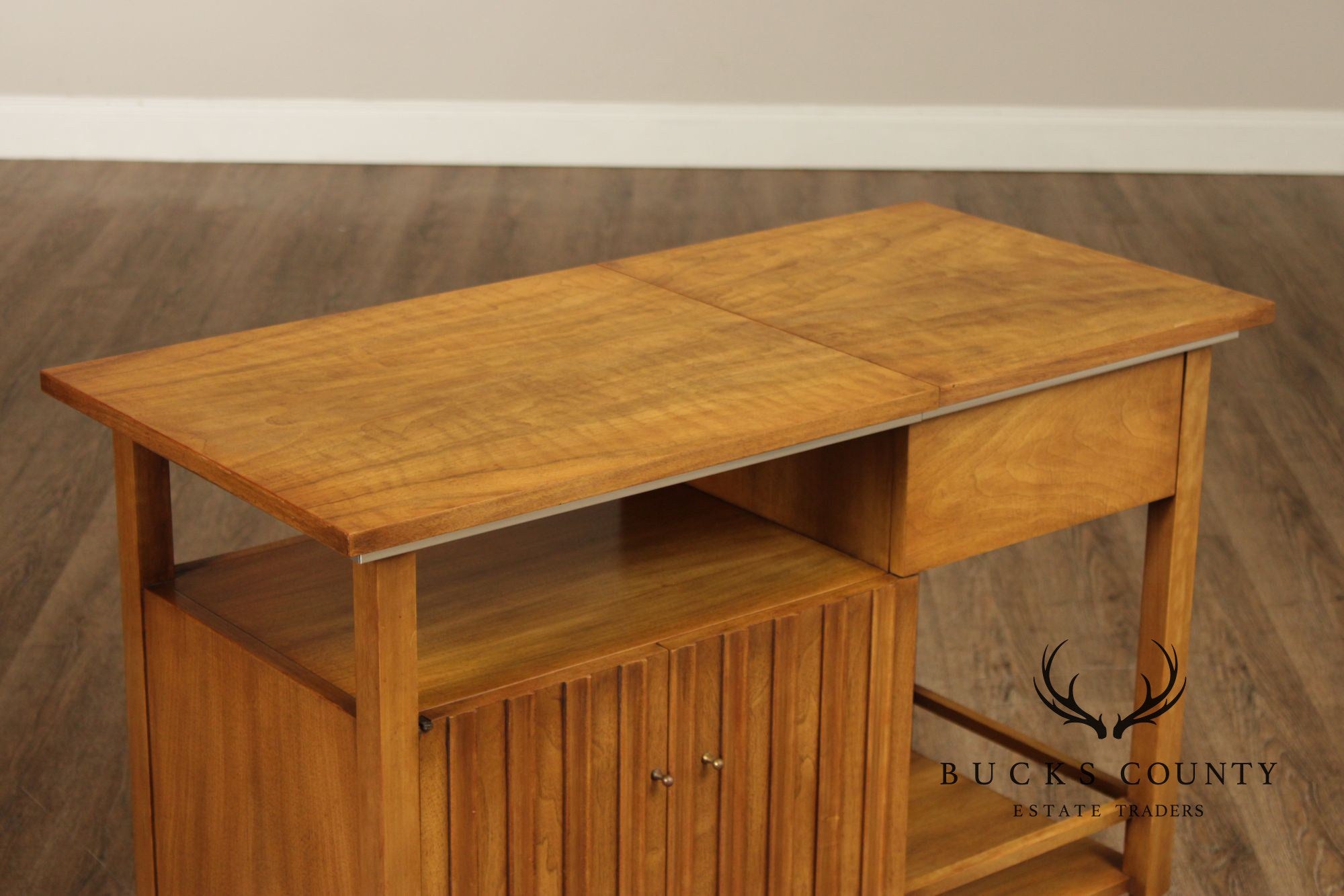 John Widdicomb Mid Century Modern Walnut Bar Cabinet