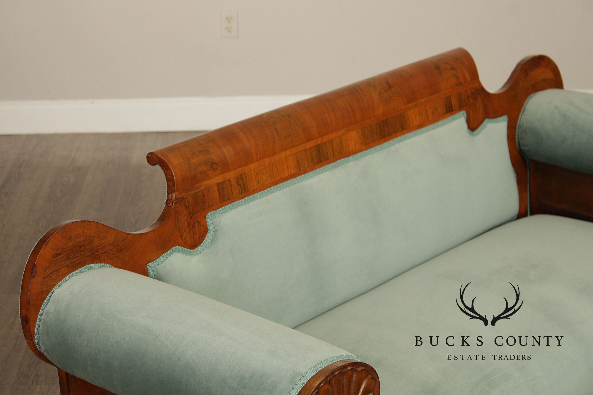 Antique American Empire Carved Mahogany Sofa