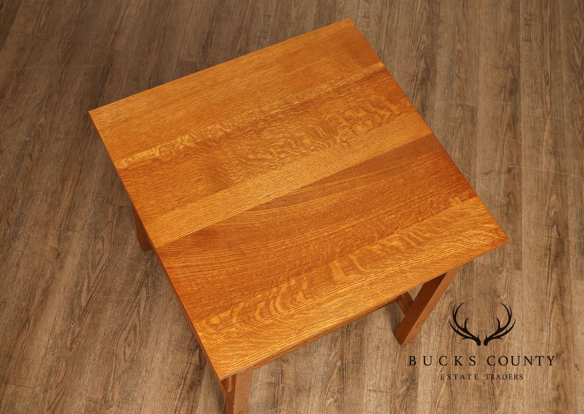 Stickley Mission Collection Oak Spindle Lamp Table