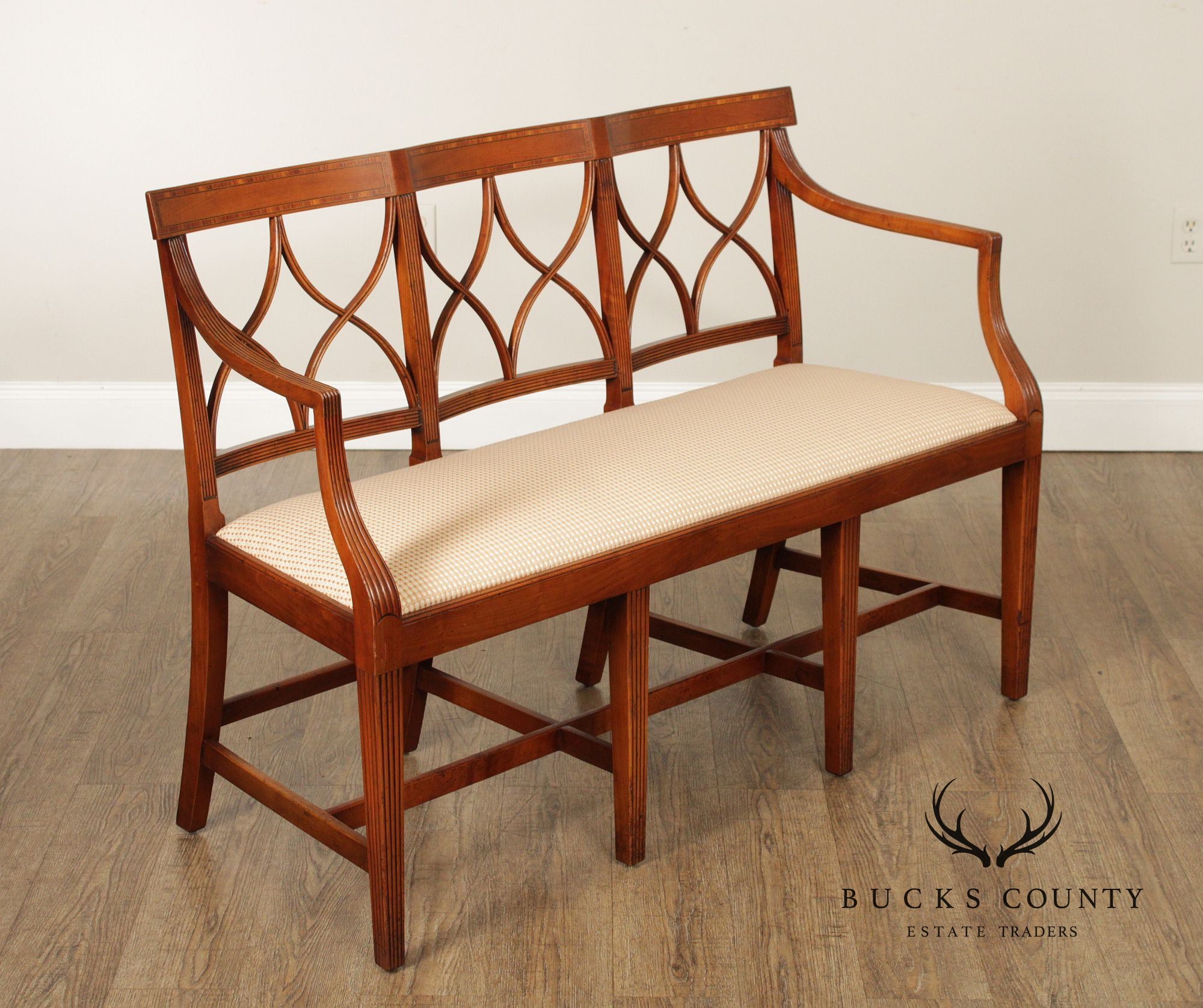 Regency Style English Mahogany Settee