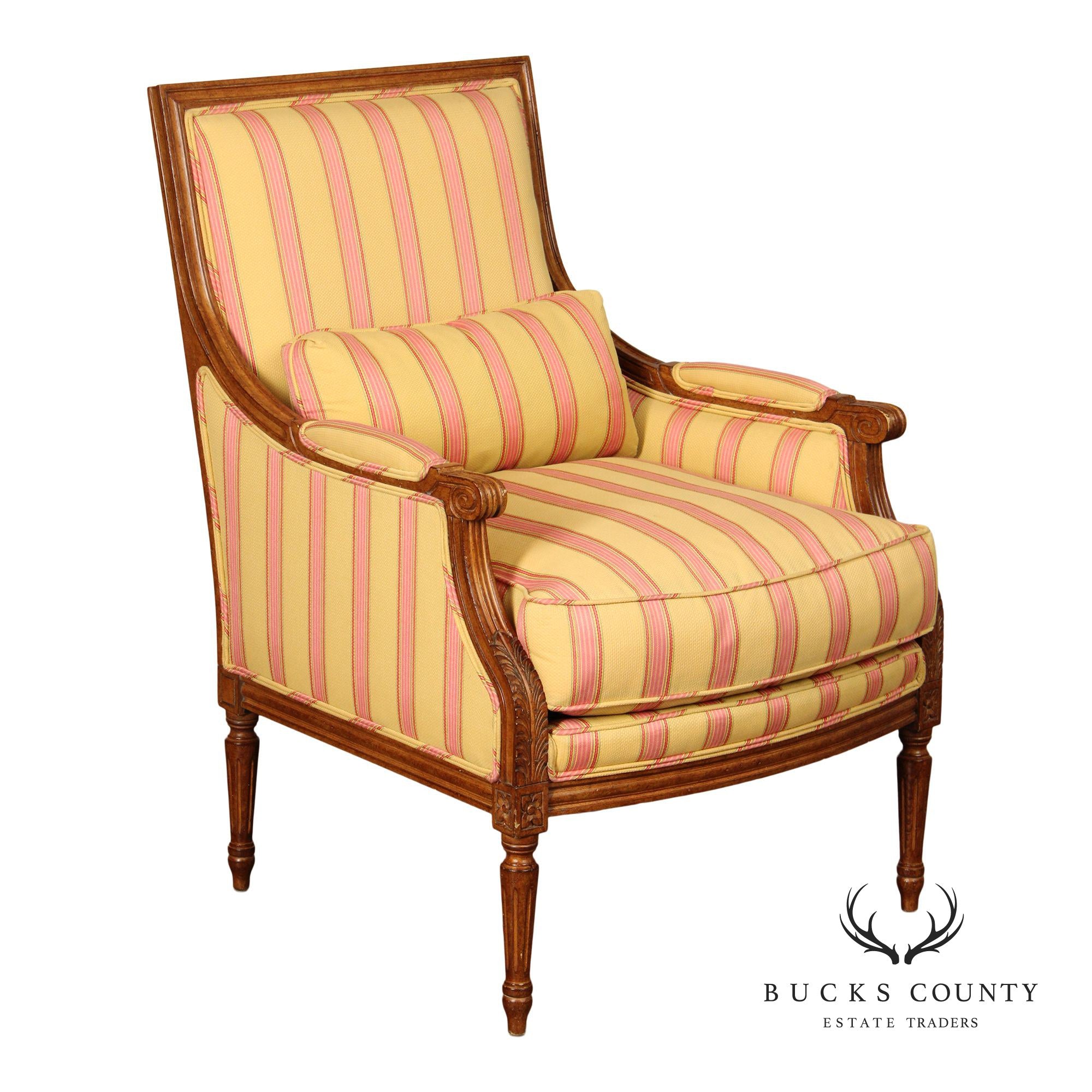 Wesley Hall French Louis XVI Style Bergere Armchair