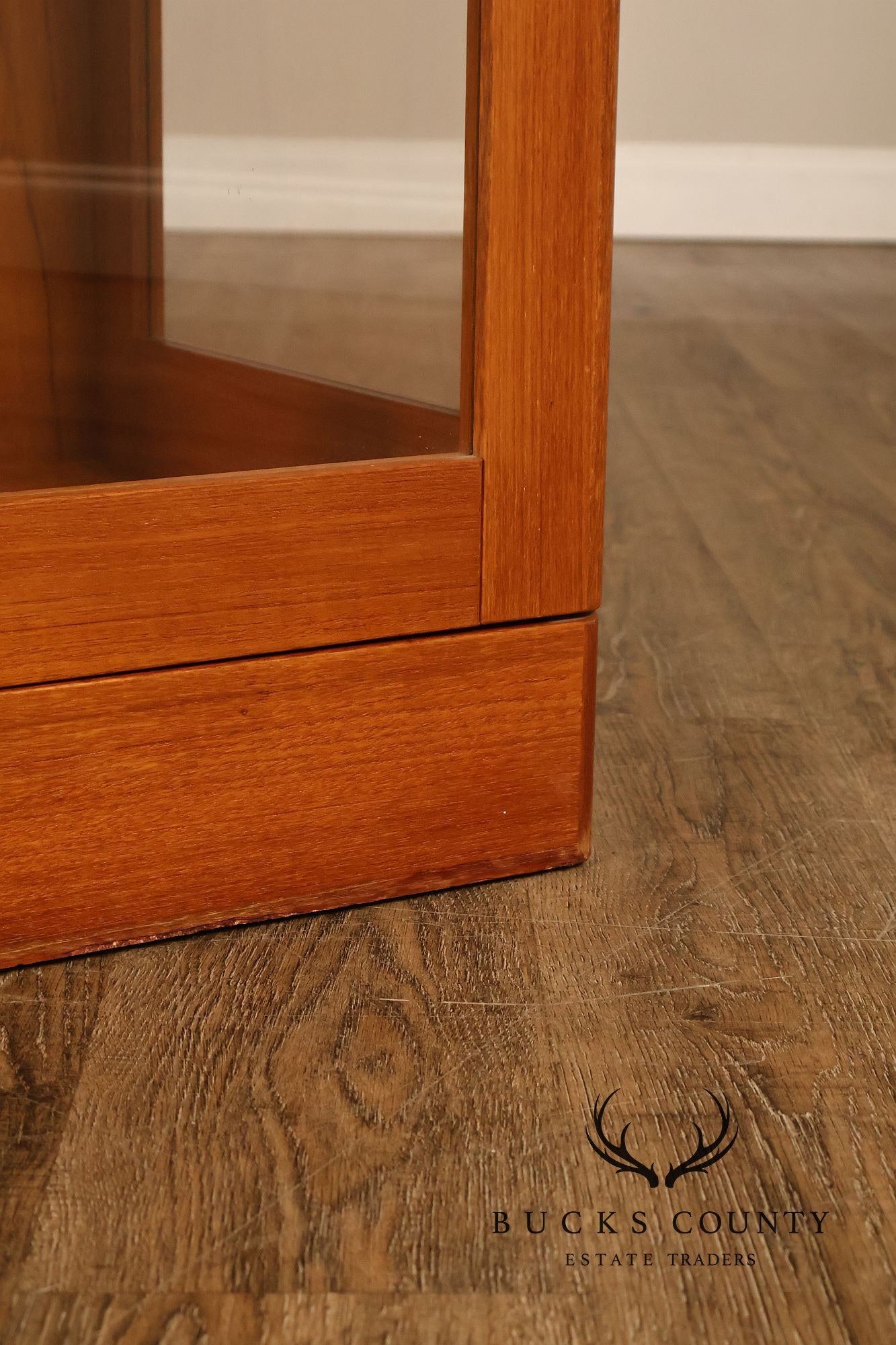 Danish Modern Teak And Glass Curio Display Cabinet