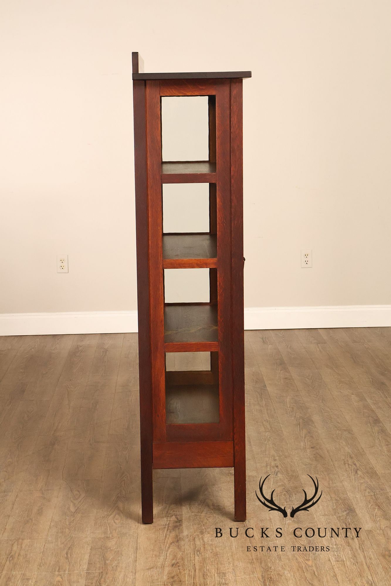Gustav Stickley Model 820 Antique Oak China Cabinet