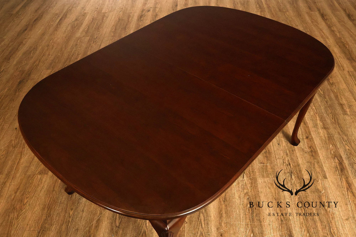 Harden Queen Anne Style Cherry Extension Dining Table