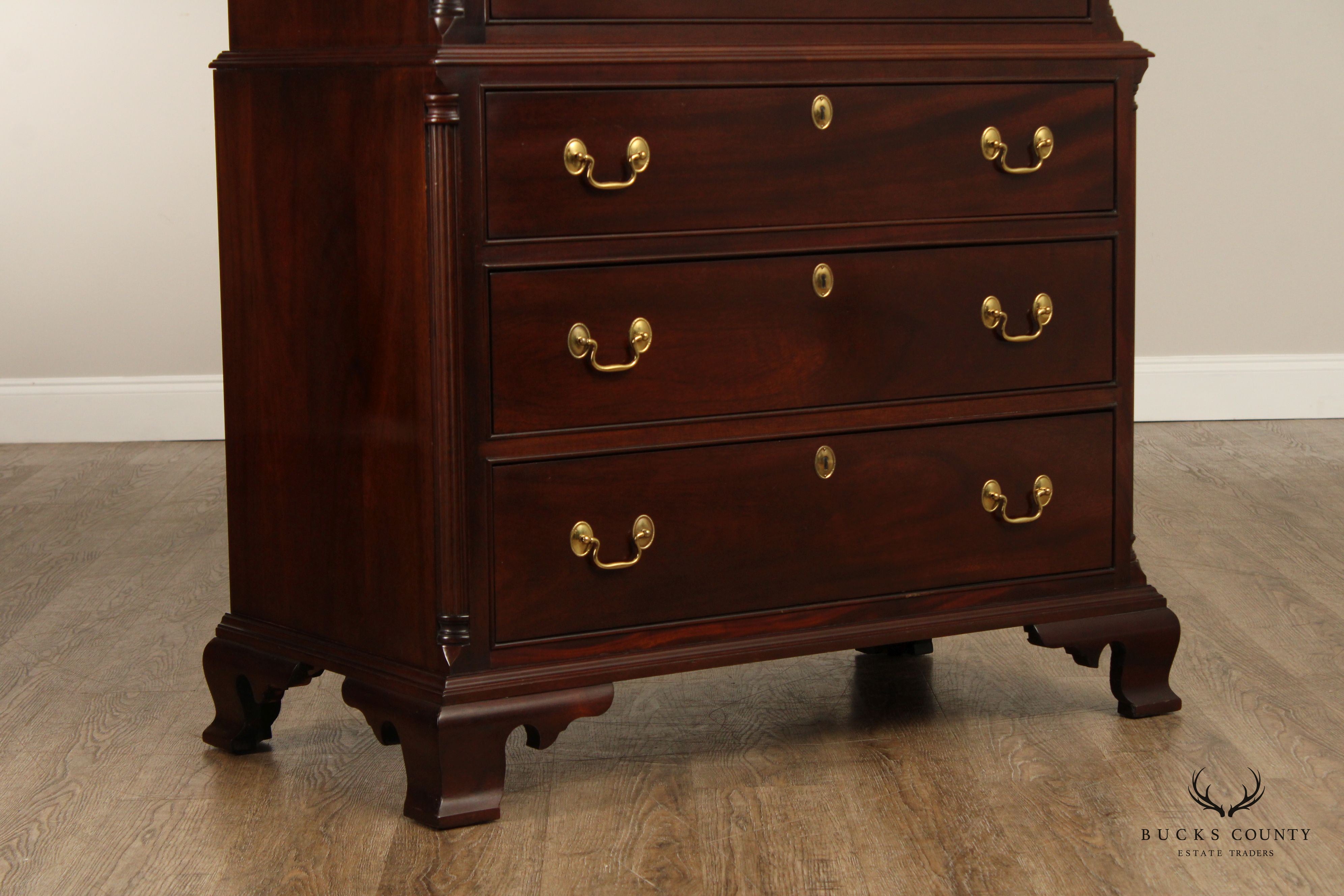 STICKLEY CHIPPENDALE STYLE MAHOGANY HIGHBOY CHEST