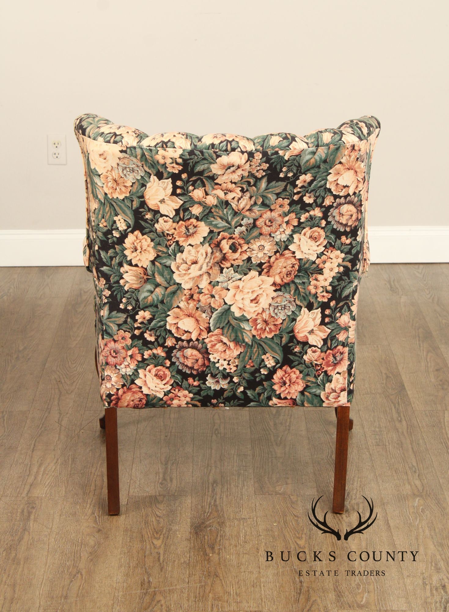 Queen Anne Style Channel Back Armchair