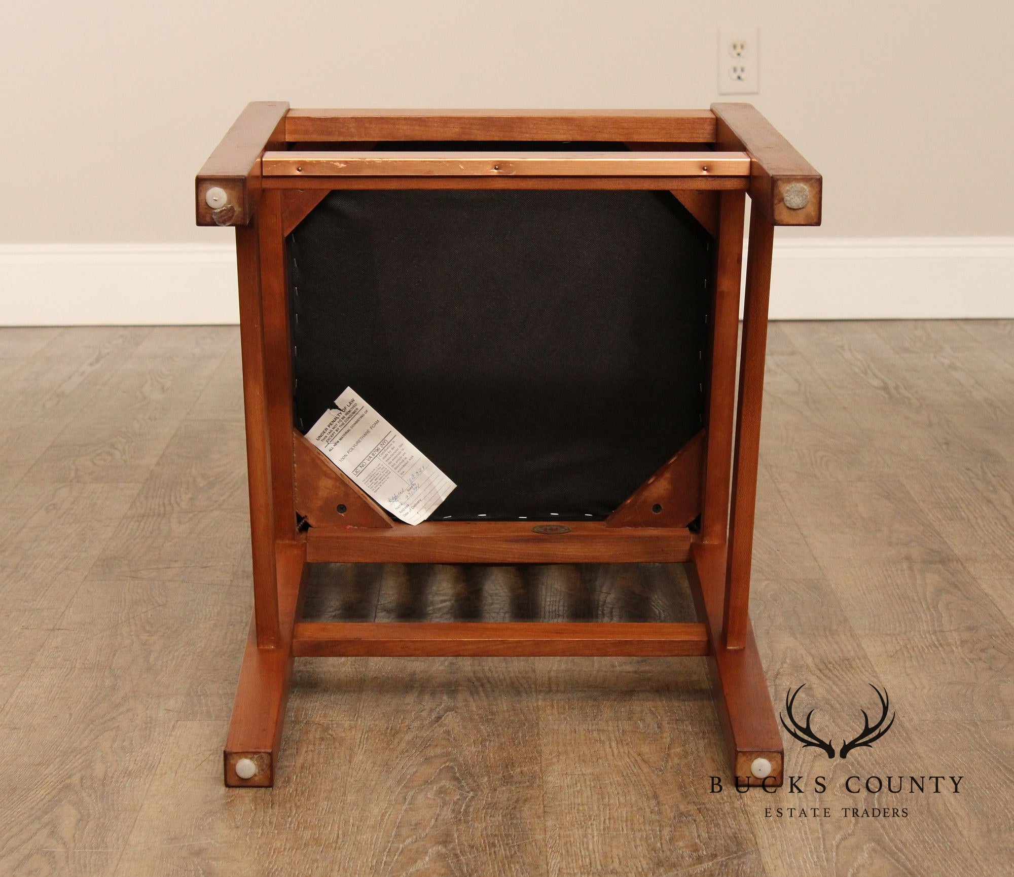 Stickley Mission Collection Pair of Cherry and Leather Counter Stools