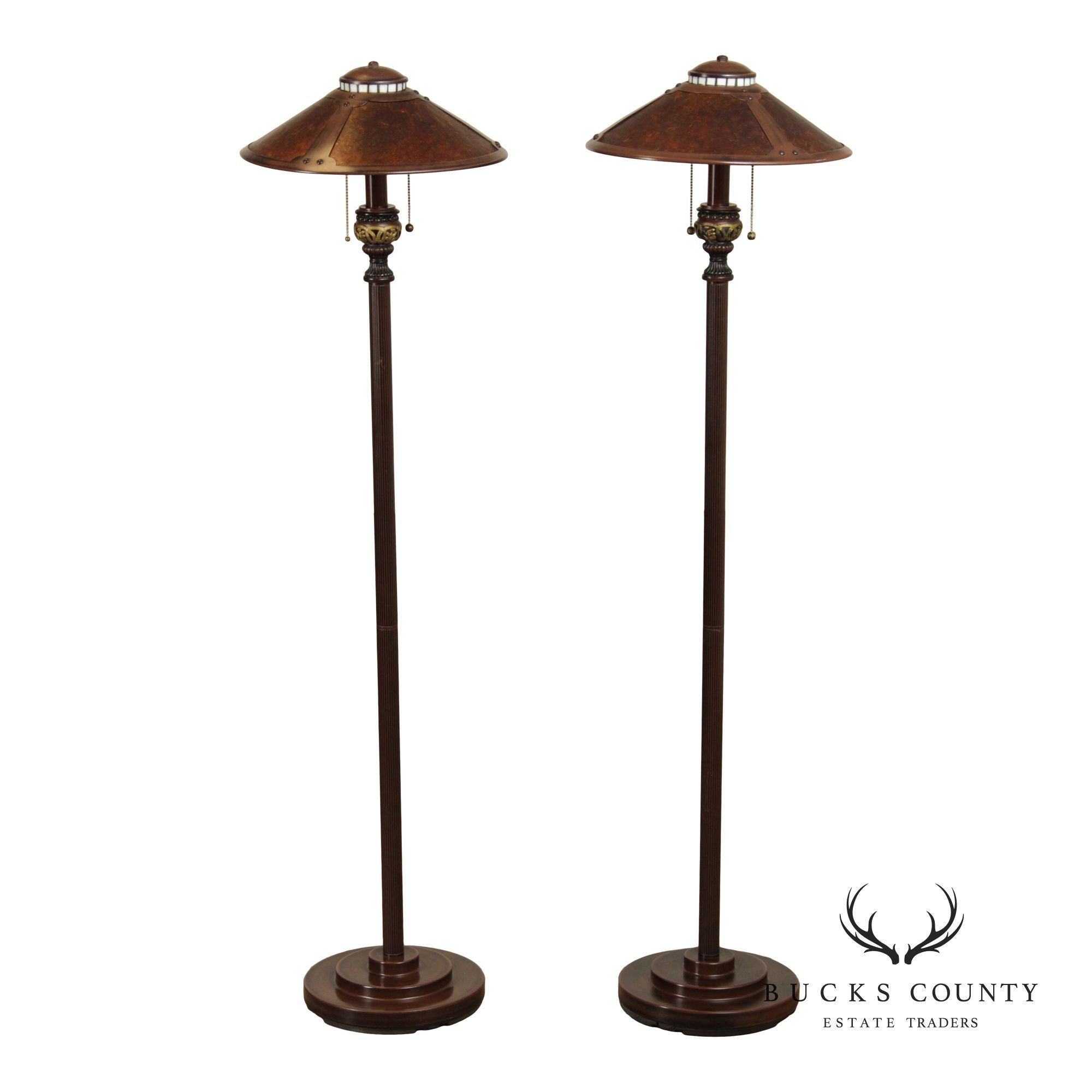 Arts and Crafts Style Pair of Floor Lamps