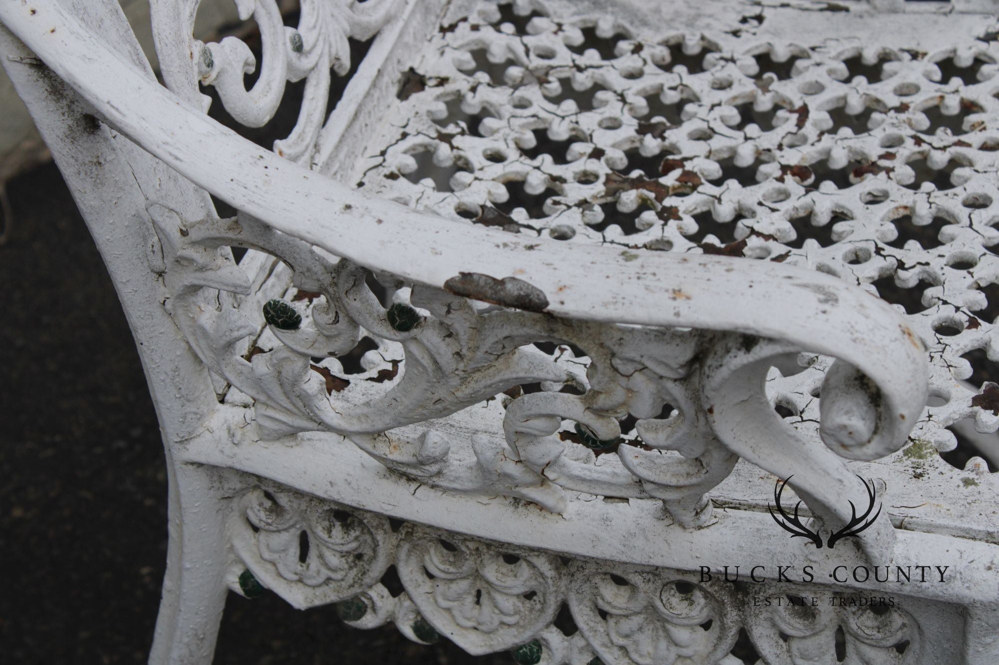 Antique Gothic Revival Cast Iron Garden Chair