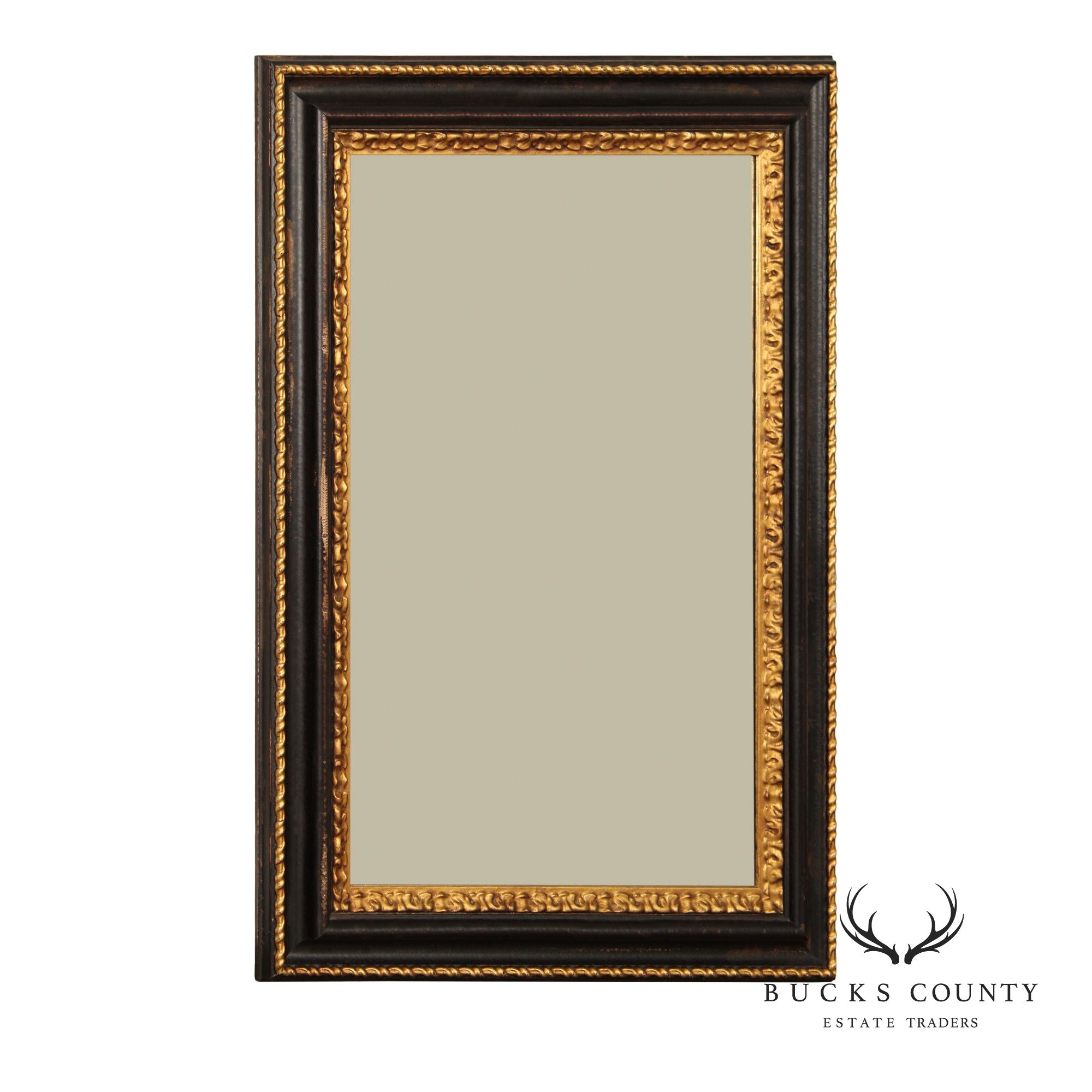 La Marche Ebonized and Partial Gilt Wall Mirror