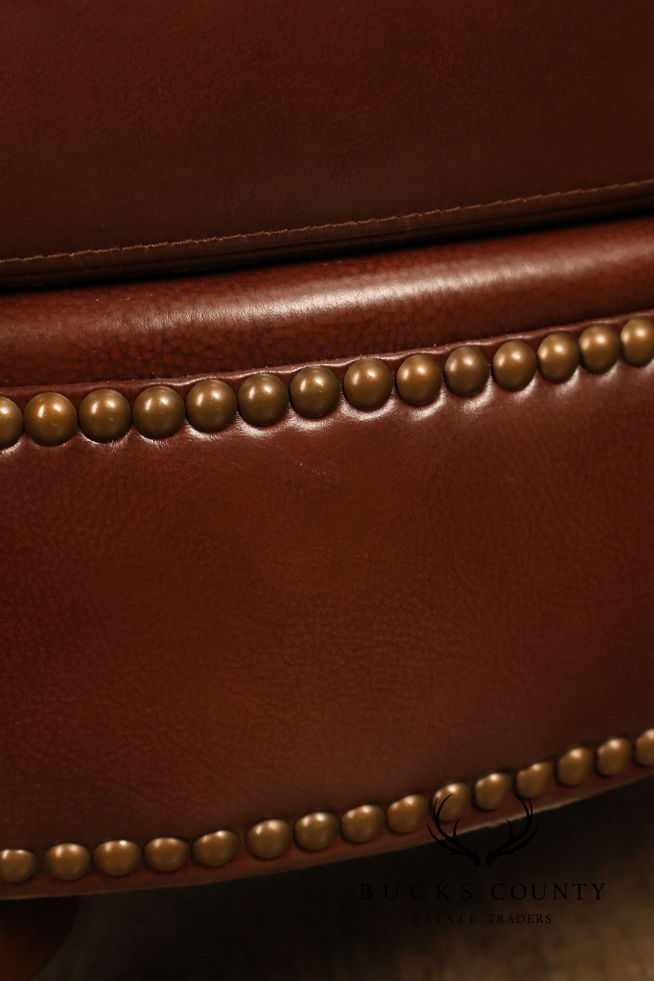 Bradington Young Traditional Style Leather Ottoman