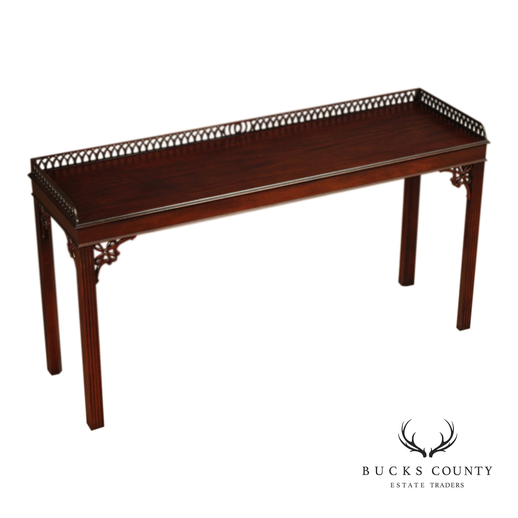 Wellington Hall Chinese Chippendale Style Mahogany Console table