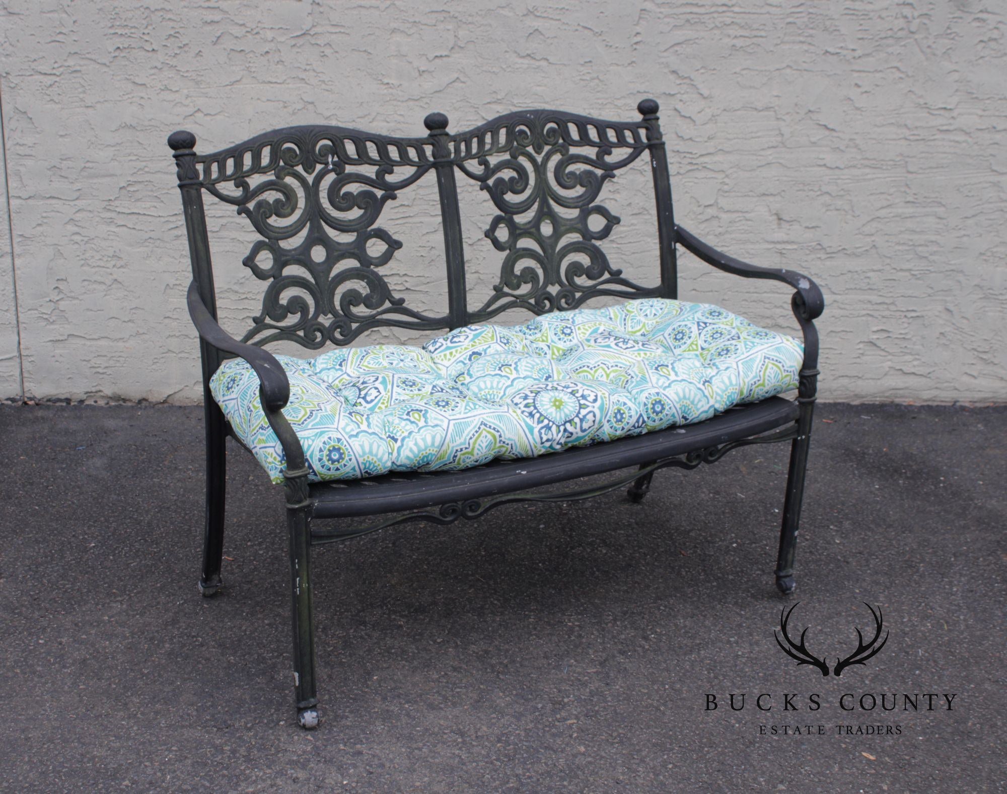 Quality Cast Aluminum Outdoor Patio Settee