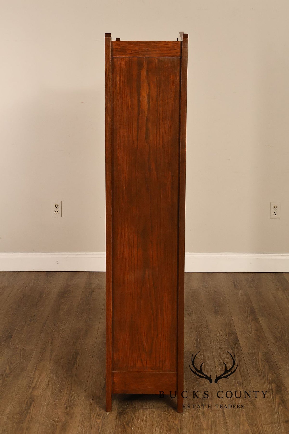 Antique Grand Rapids Mission Oak Gun Cabinet