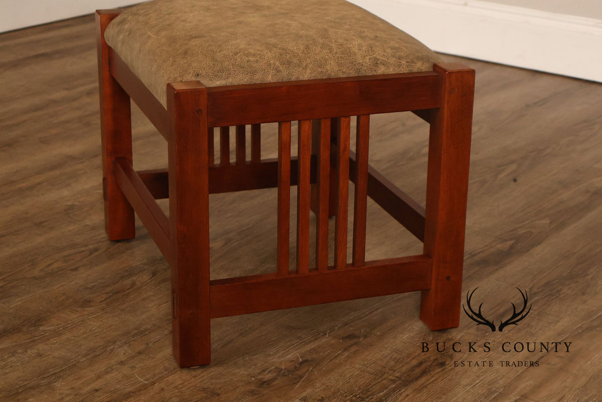 Stickley Mission Collection Cherry Spindle Footstool Ottoman