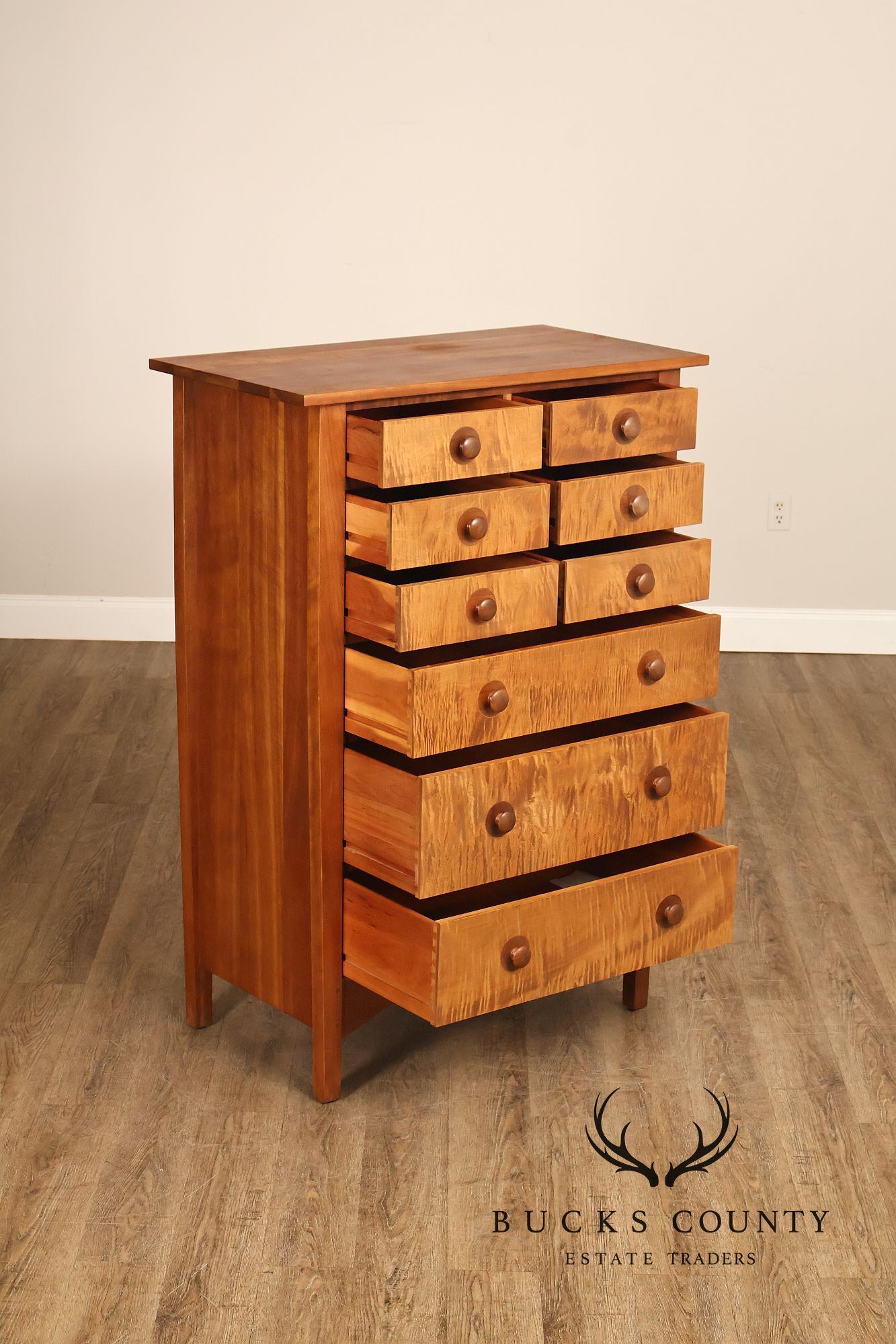 Stickley Mission Collection Harvey Ellis Cherry Nine-Drawer High Chest