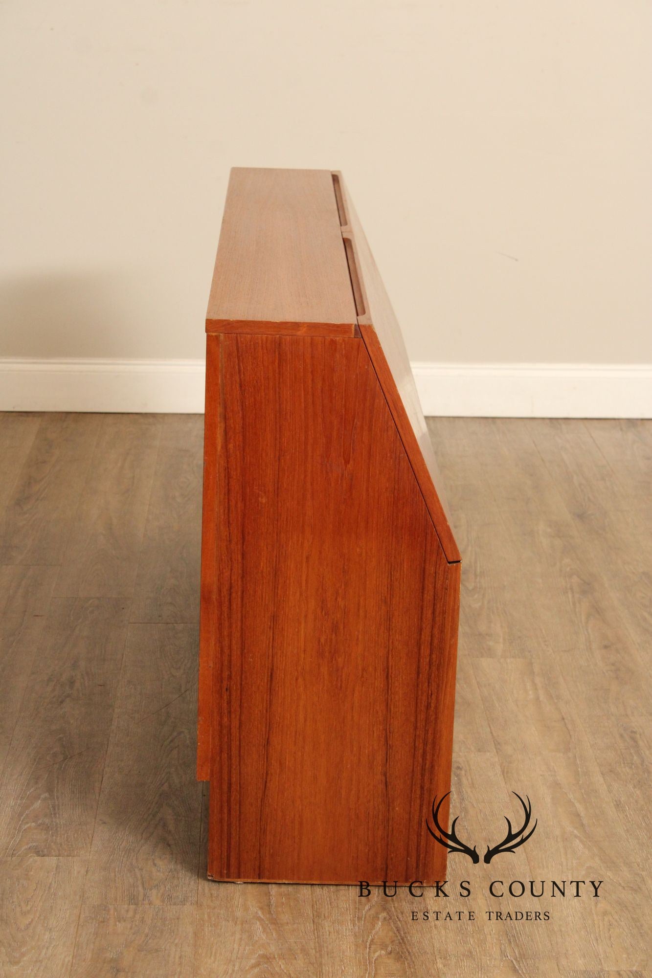 Danish Modern Teak Queen Storage Headboard