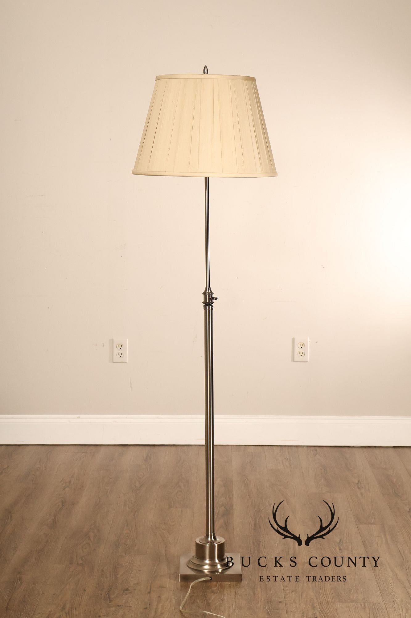 Restoration Hardware Adjustable Height Steel Floor Lamp