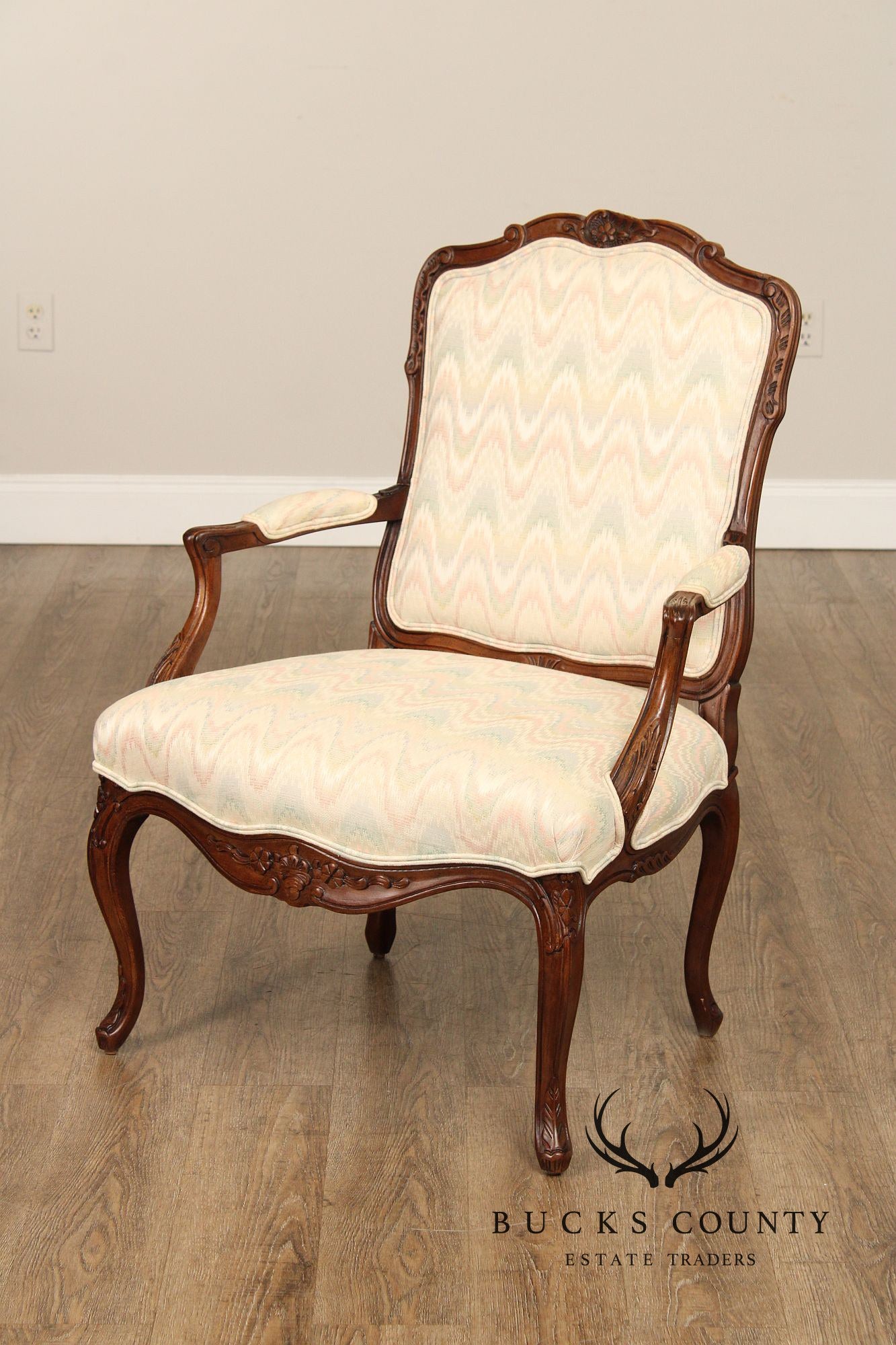 French Louis XV Style Fauteuil Armchair