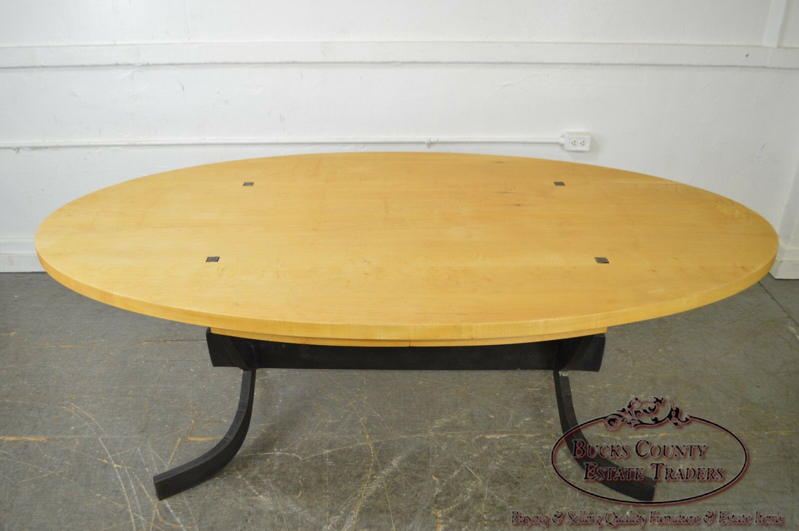 Rob Hare Studio Crafted Steel Base Essex Elliptical Dining Table