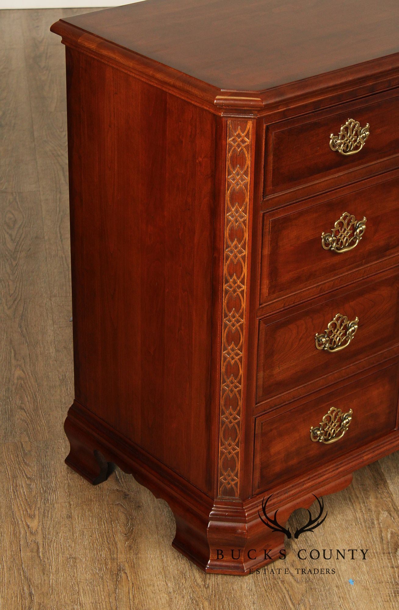 Pennsylvania House Chippendale Style Cherry Triple Chest