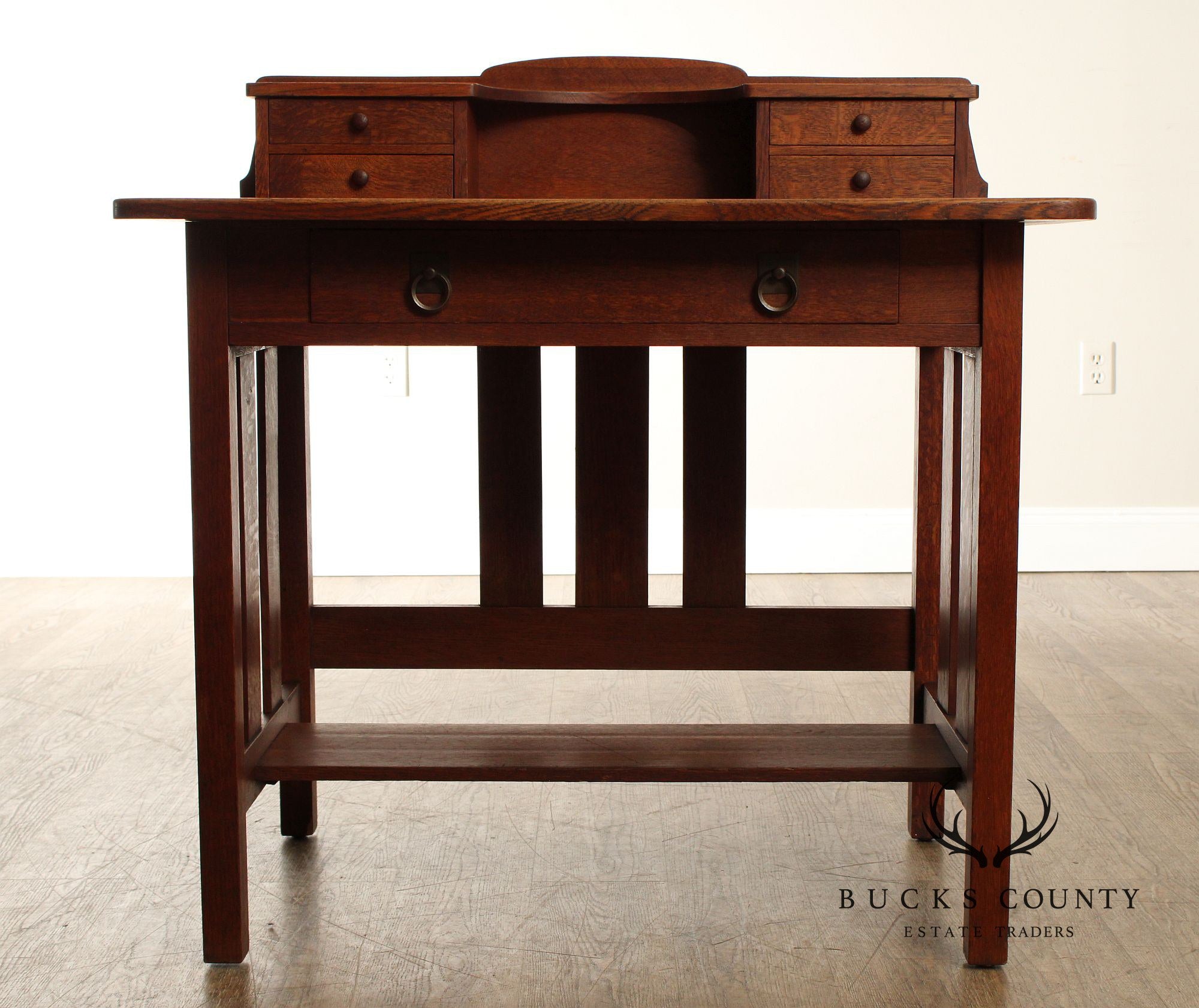 Stickley Brothers Antique Mission Oak Postcard Writing Desk