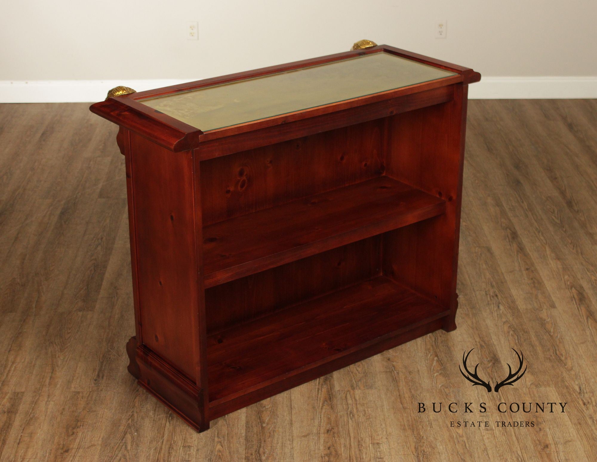 Pulaski Furniture Brass Top Lion Head Bar With Two Stools