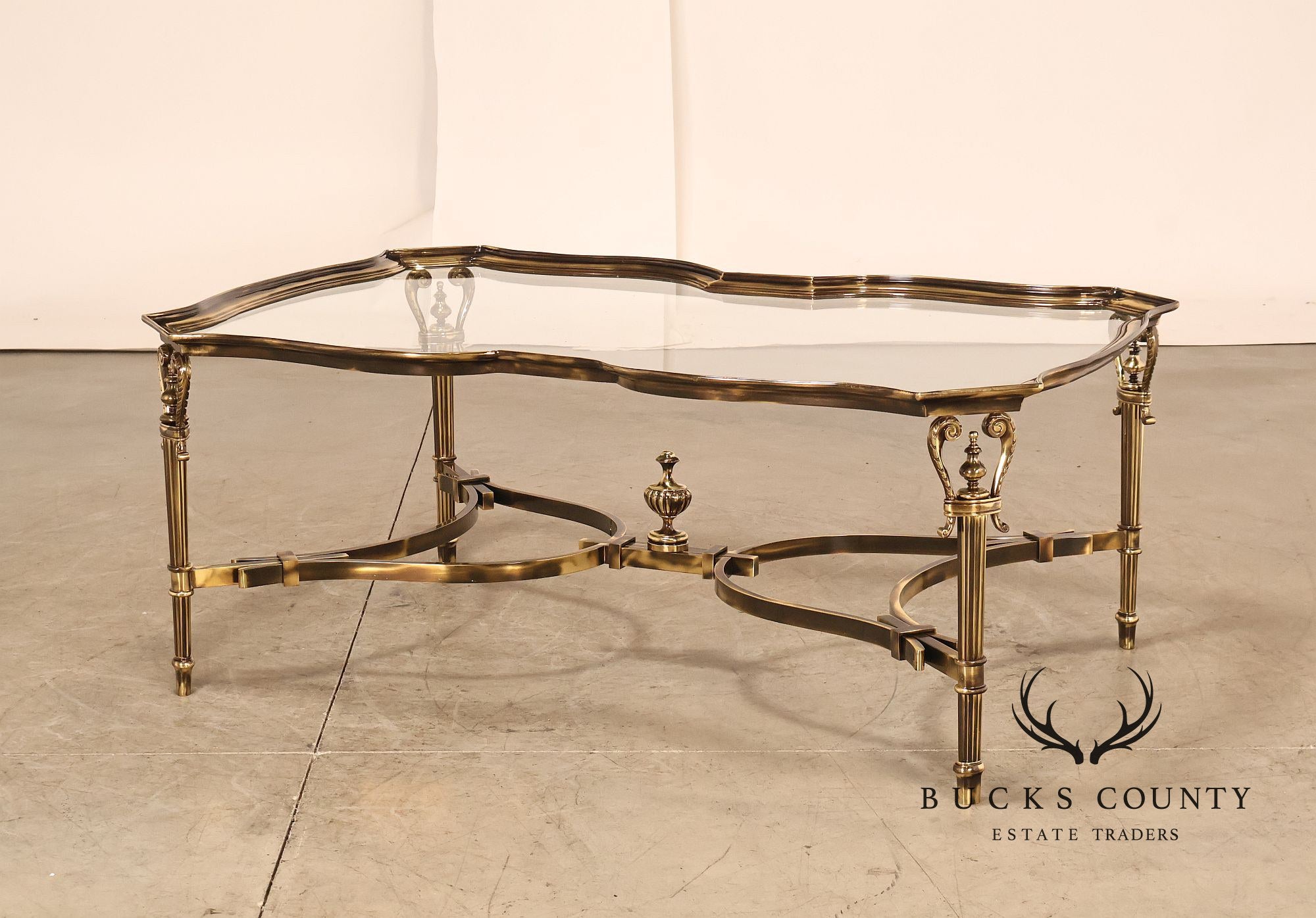 Maitland Smith Glass Top 'Venice' Coffee Table