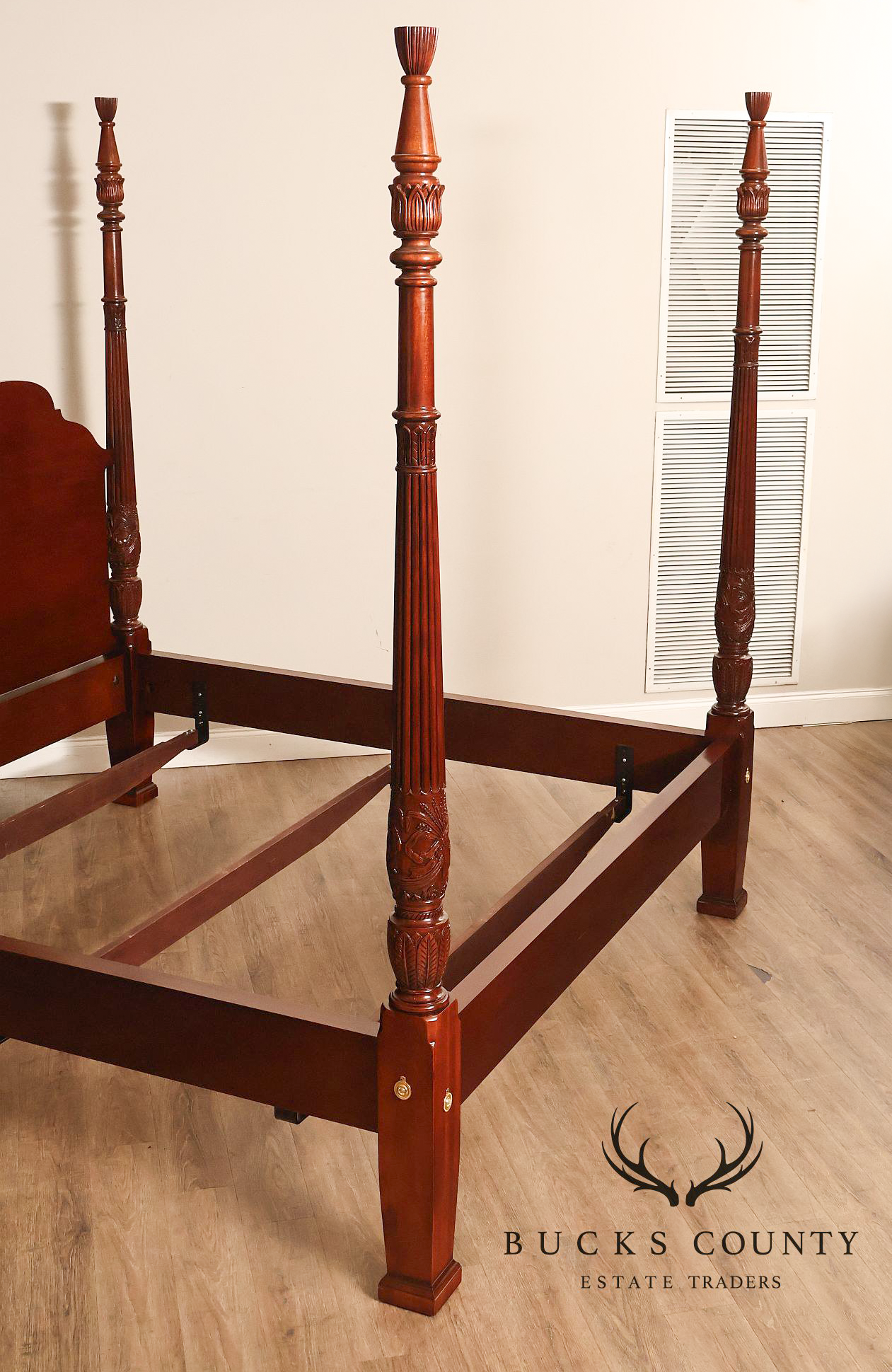 Councill King Size Mahogany Poster Bed Frame