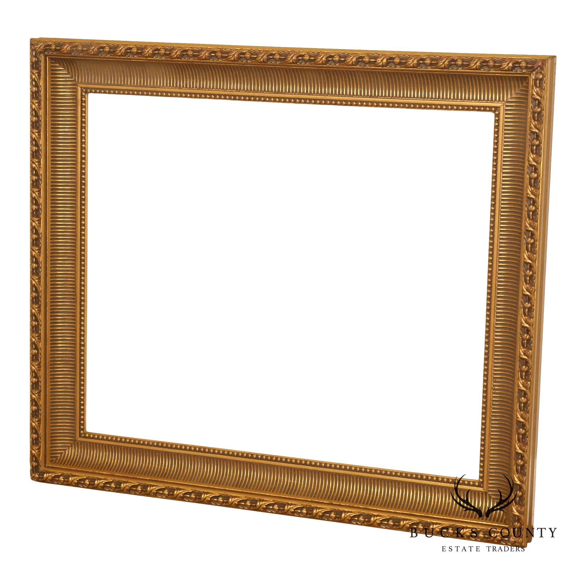Newman Galleries Large Carved Gold Gilt Picture Frame