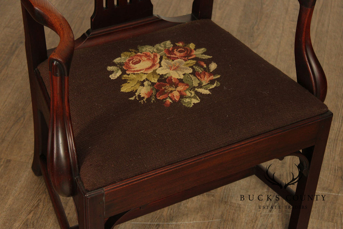 Antique Mahogany Georgian Style Armchair