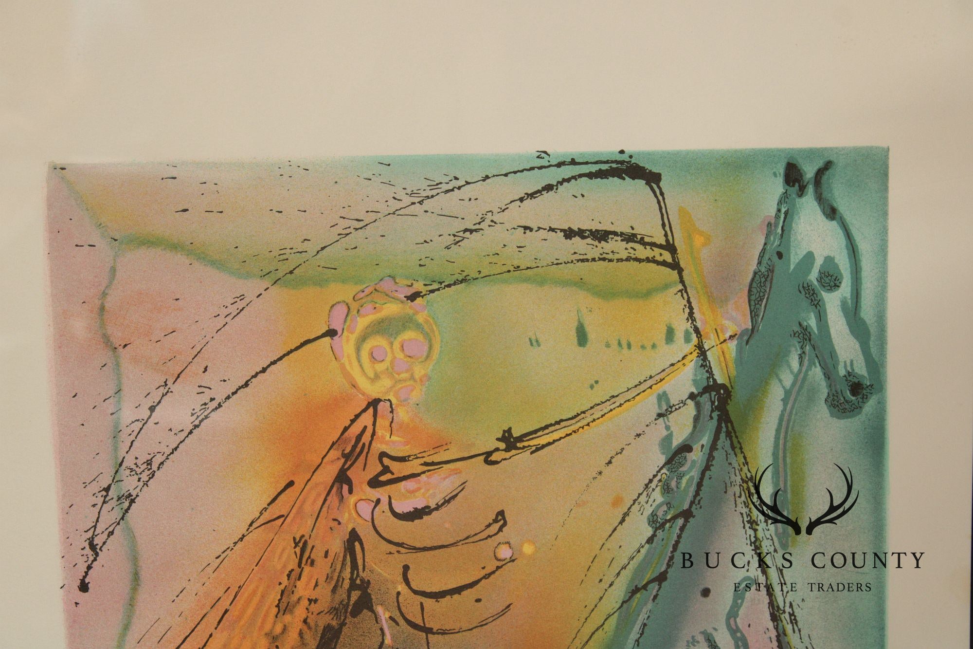 Salvador Dalí Framed Lithograph, 'Cheval De La Mort'