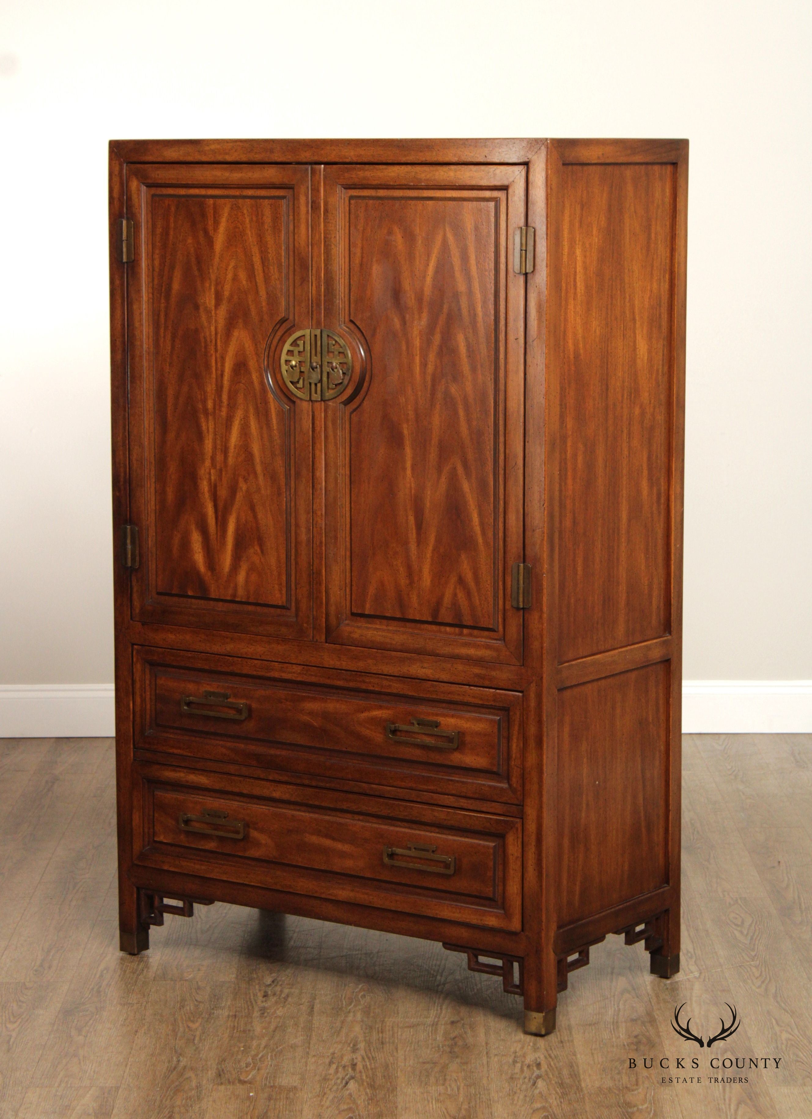 Century Furniture Chinoserie Mahogany Armoire