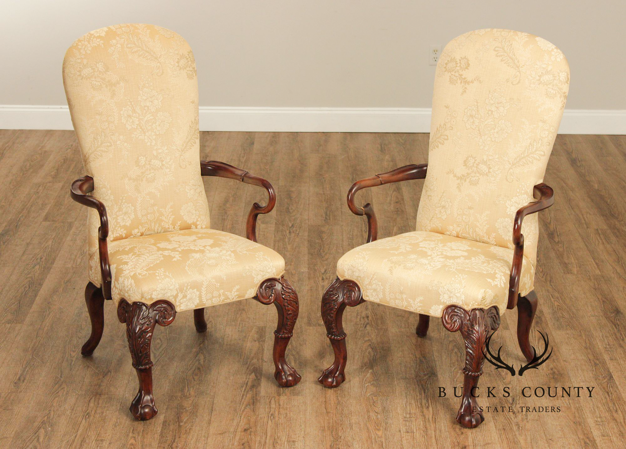 Century Furniture Georgian Style Pair of Armchairs