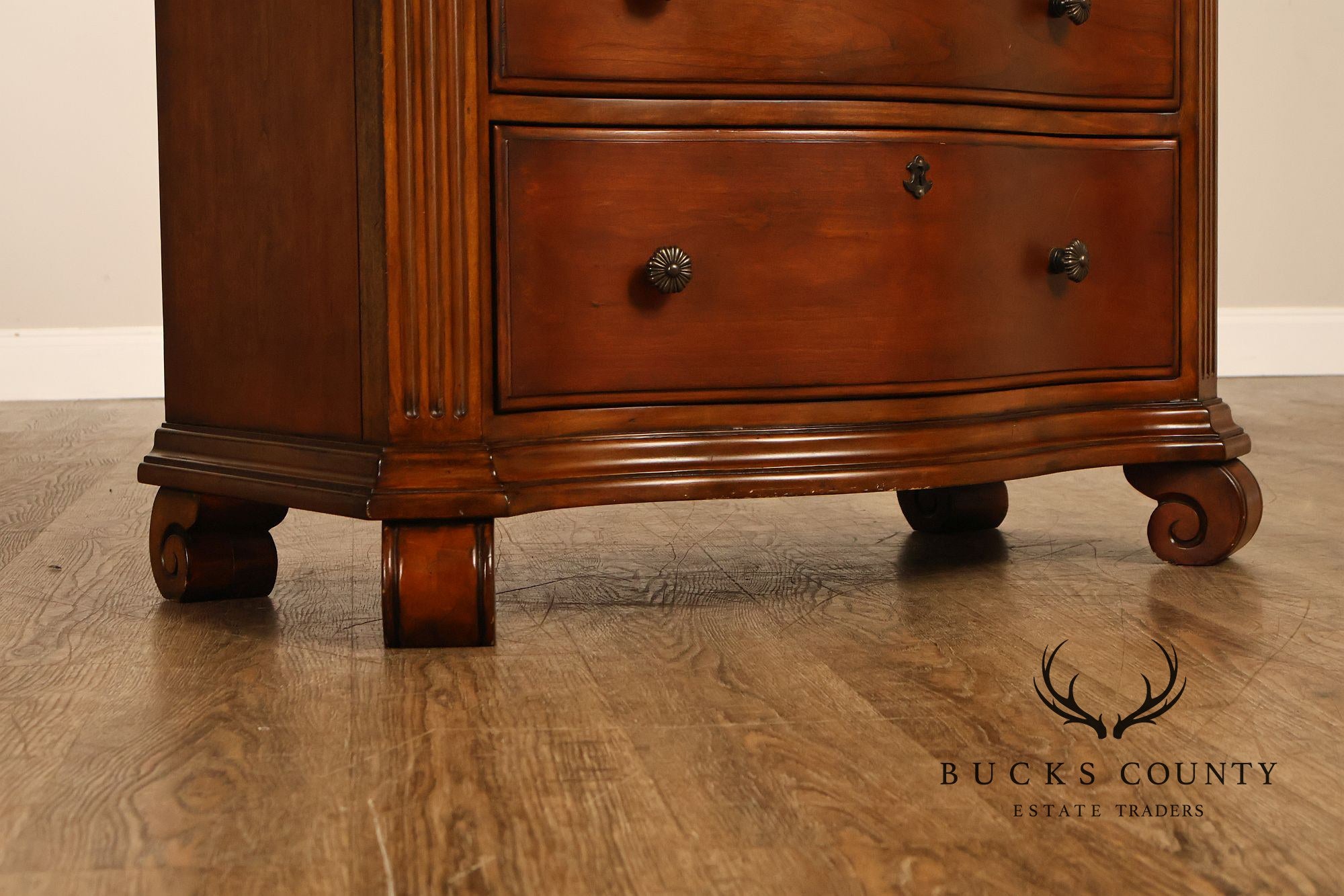 Lane Mid Century Modern Pair of Walnut One-Drawer Nightstands
