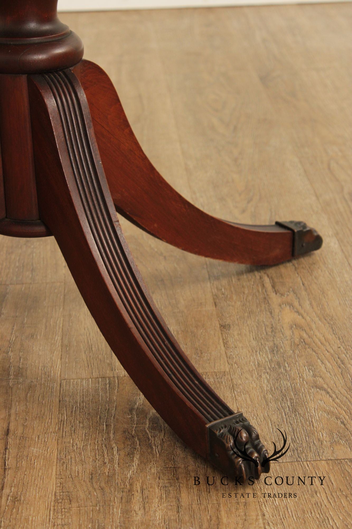 Regency Style 1940's Vintage Mahogany Drum Table