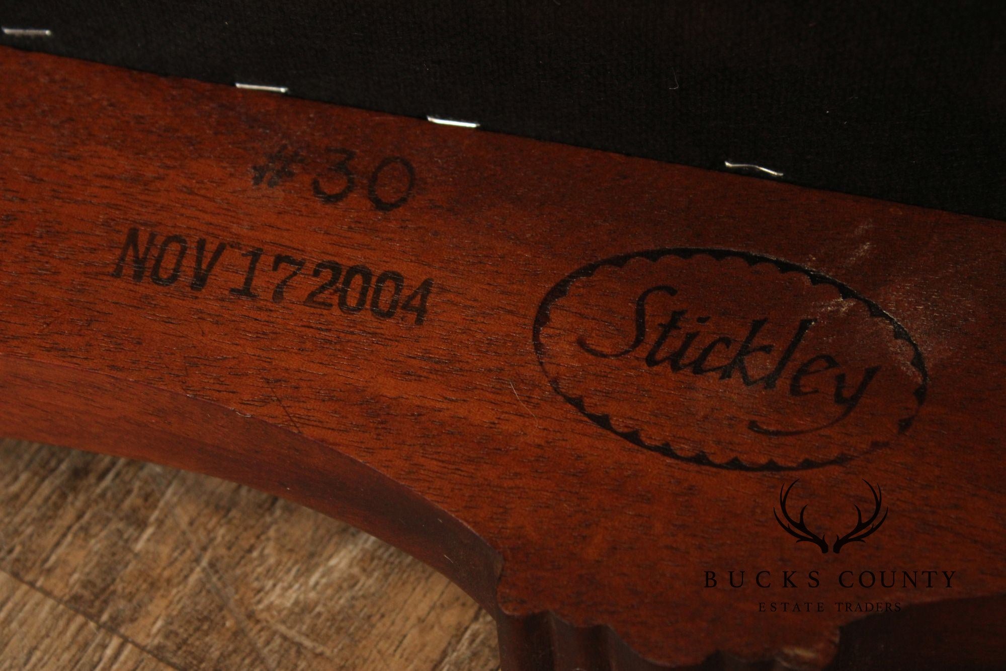 Stickley Chippendale Style Carved Mahogany Foot Stool