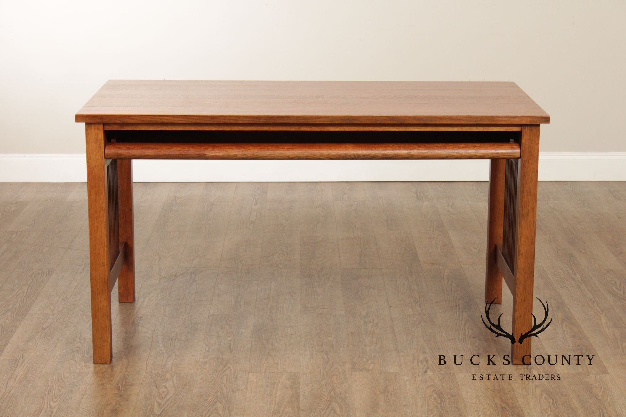 Stickley Mission Collection Oak Spindle Desk