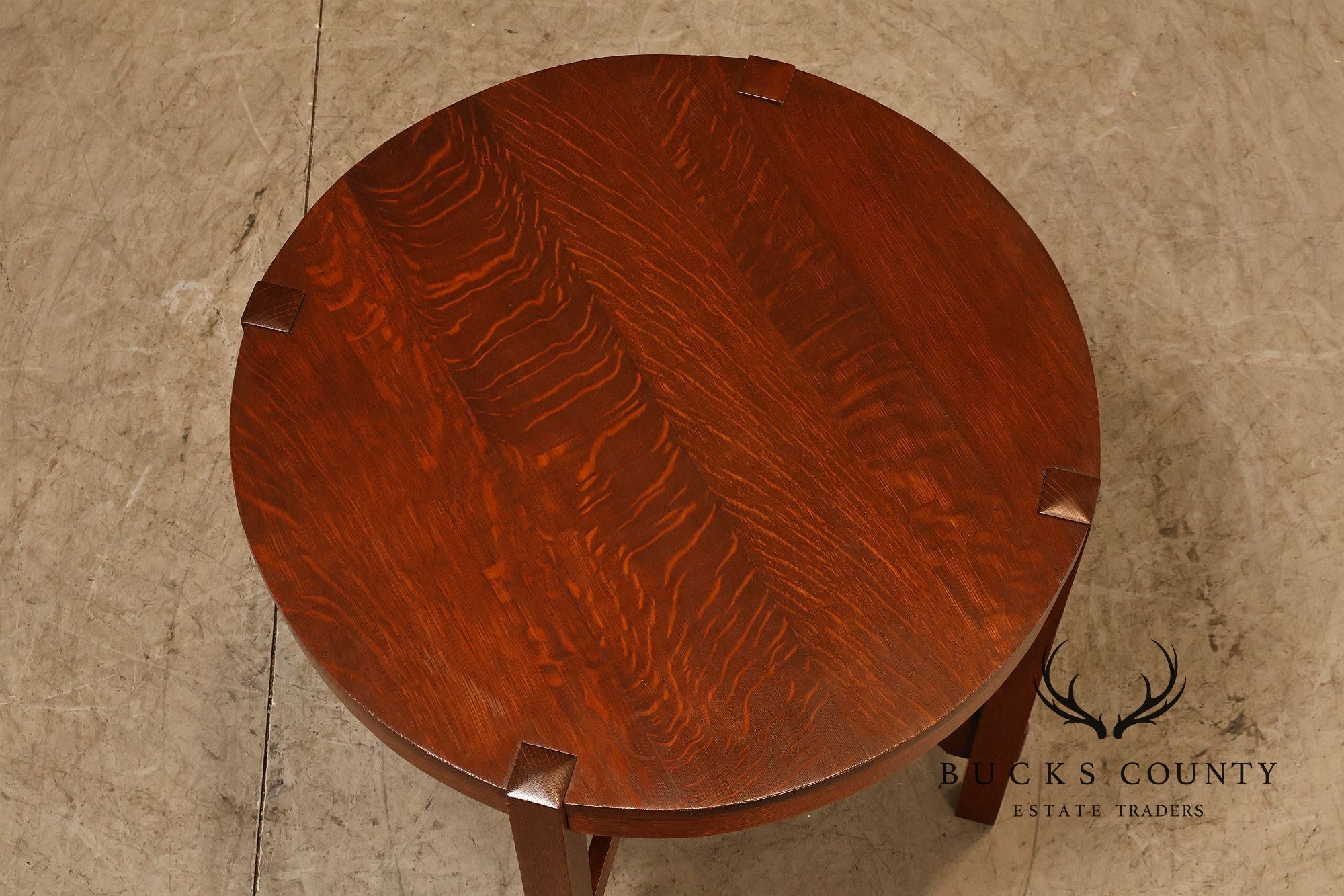Antique Gustav Stickley Model 644 Mission Oak Round Table