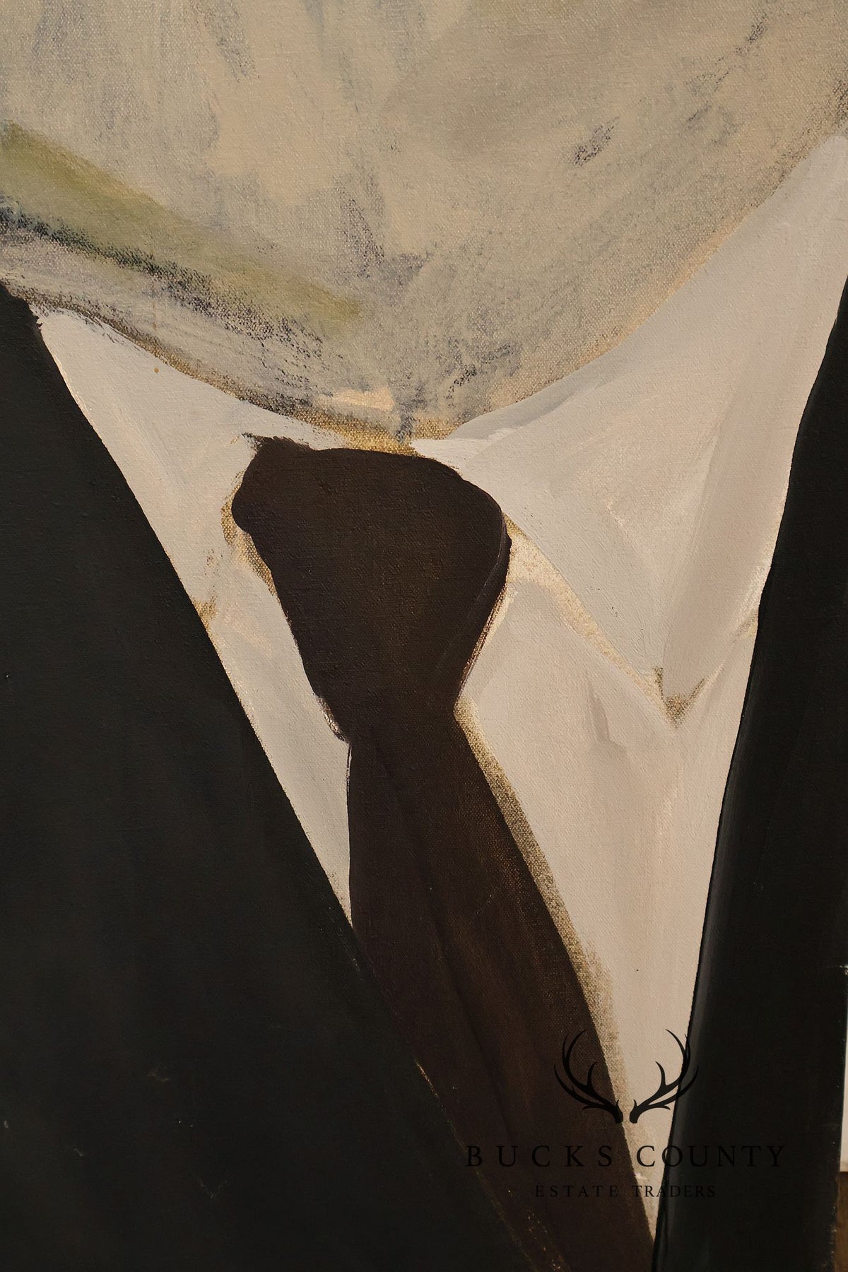 Anne Cooper Dobbins Oil Painting, 'A Stern Father and His Spouse'